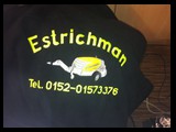 Die Firma Estrichman bekam bestickte Arbeitskleidung. 